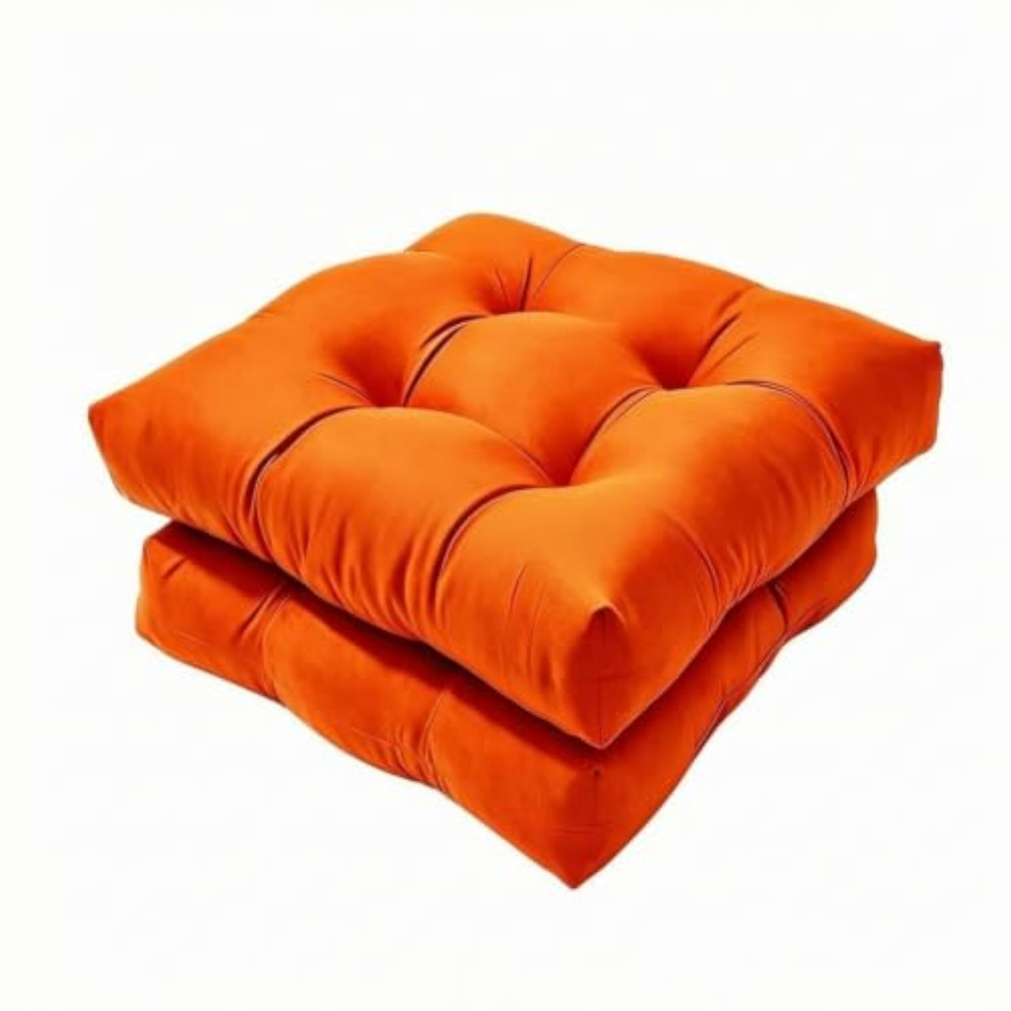 Thick Square Seat Cushions, Padded Tufted Design